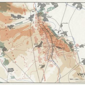 French 'Carte n.7 La crête de Vimy' Compilée et dressée par la Section Historique de l'É.-M.