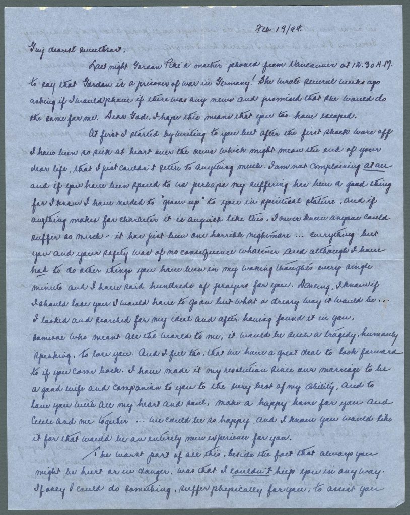 A handwritten four-page letter