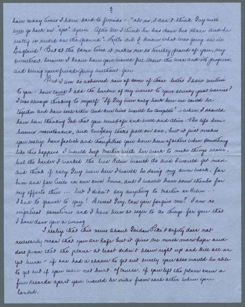 A handwritten four-page letter