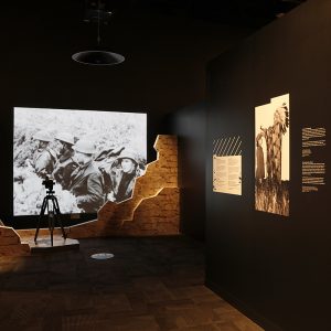 Vue d'une exposition de musée