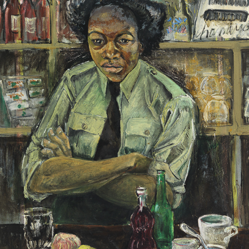 Une peinture représentant une femme dans un bar à Ottawa.