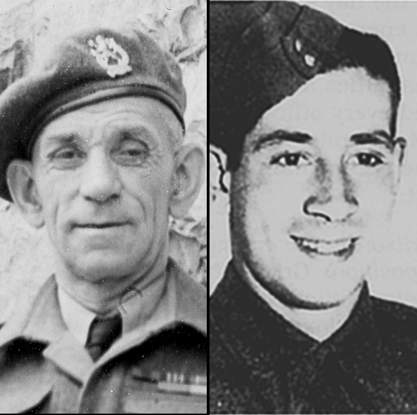 Deux hommes en uniforme militaire, l'un avec un béret et l'autre avec un béret, au Musée canadien de la guerre à Ottawa.