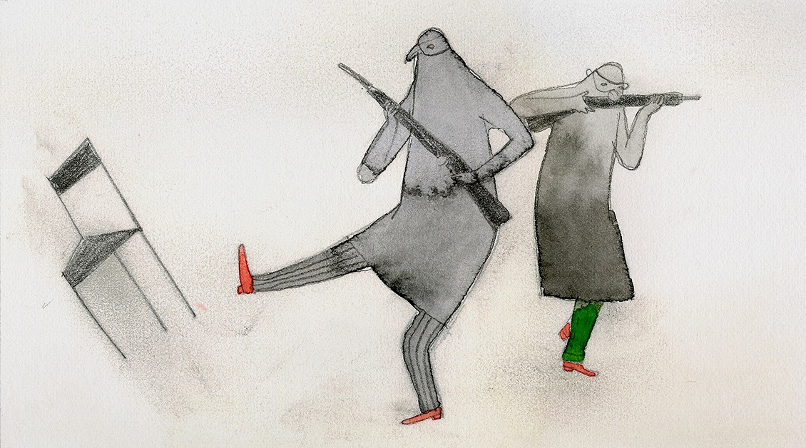 Deux personnages de dessins animés