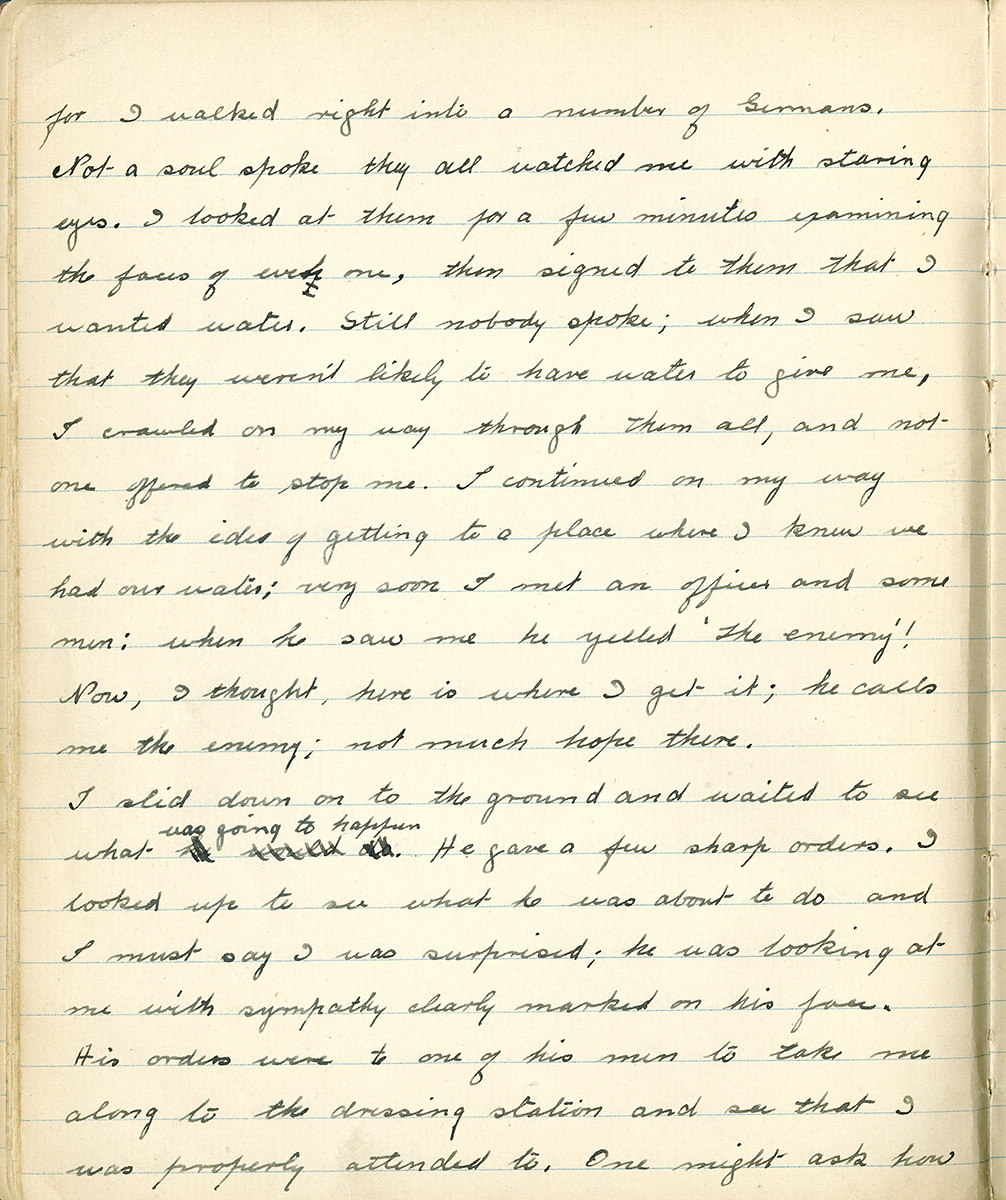 Page d’un journal manuscrit.